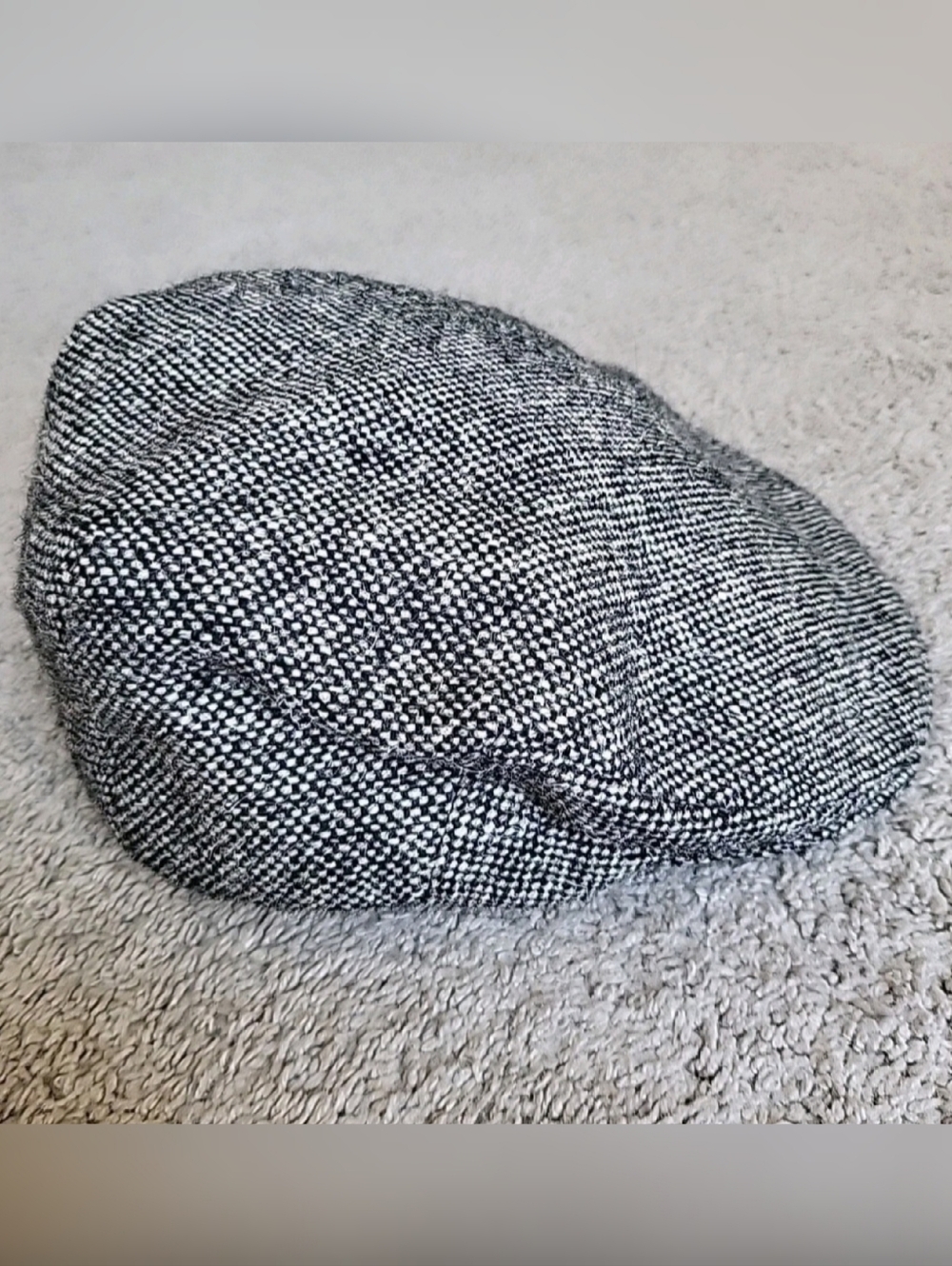 Vtg Hanna Hats Newsboy Hat Mens Large Brown Donegal Pure Wool Tweed Flat Ireland